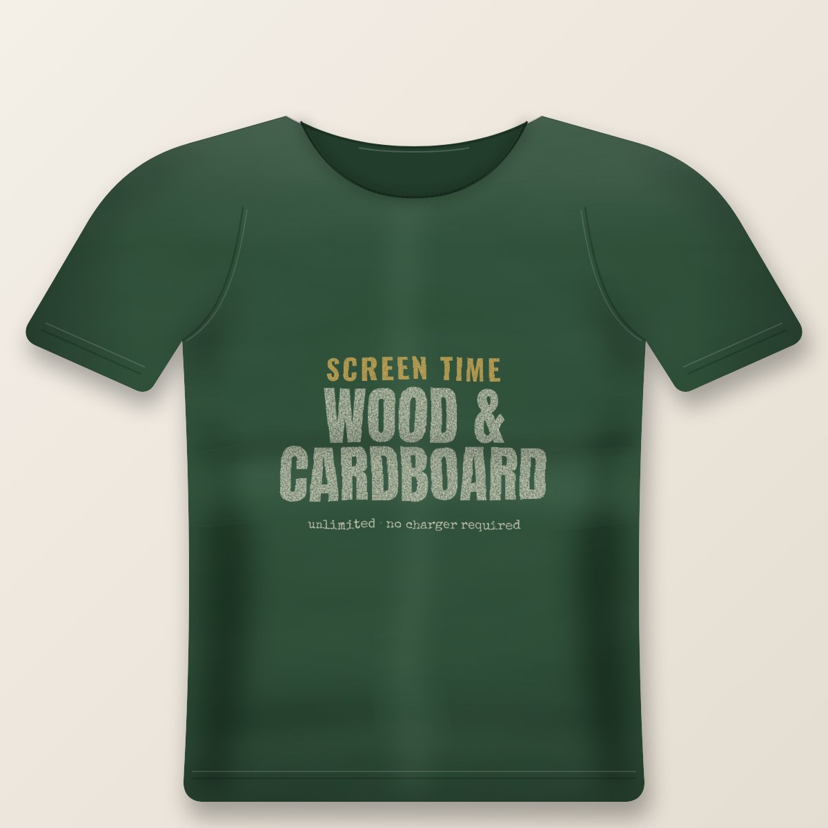Screen Time: Wood & Cardboard Tee