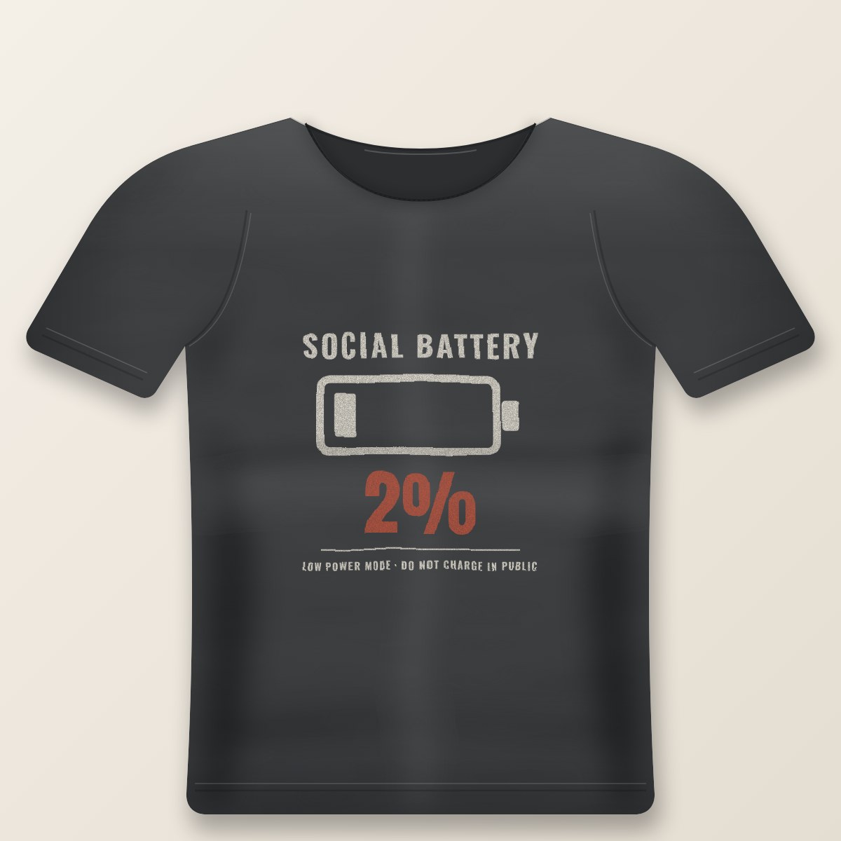 Social Battery 2% Tee
